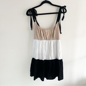 Miami Beige and White Smocked Top